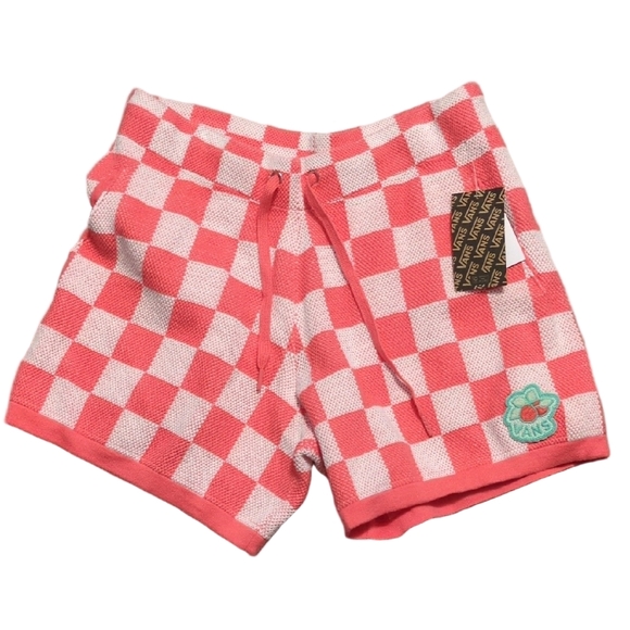 Vans Pink Checkered Shorts Size Medium - Picture 2 of 9